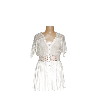 ASOS White Blouson Dress - Size 8 - Picture 1 of 4