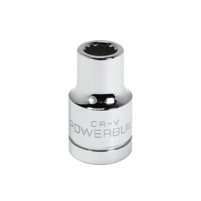 Powerbuilt 1/2 Inch Drive x 3/8 Inch 12 Point Shallow Socket - 642038 - Image 1 of 4