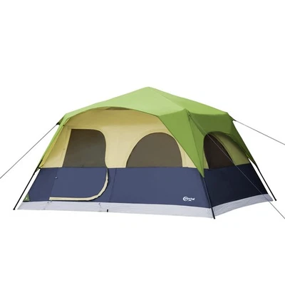 8 Person Instant Tent for Camping, Large Water Resistant Cabin Family Tent Ea... - Image 1 of 4