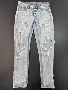 American Eagle Damen Button-Fly High Tomgirl Jeans Gr. 2 Distressed Skinny - Bild 1 von 12