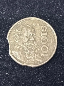SASA 1985 Mexico 100 Pesos Brass Double Rim Clip - Picture 1 of 2