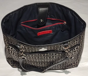 Tommy Hilfiger Handtasche Beuteltasche SCHWARZ TH Schultertasche Shopper  - Bild 1 von 6