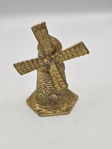CAMPANA MULINO A VENTO VINTAGE 2 3/4" ALTA IN OTTONE USATA IN OTTIME CONDIZIONI - Foto 1 di 4