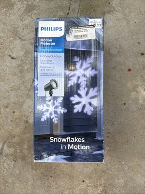 Philips Motion Projector Rotating Snowflakes Cool White Super Bright - Image 1 of 3