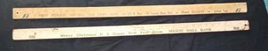 2 Vintage Bank Advertising Yard Sticks - Picture 1 of 2