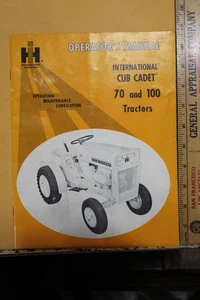 1964 International Harvester Cub Cadet Operator Manual 100 70 Tractors - Picture 1 of 2