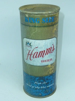 Tapa vacía abierta 16 oz cerveza Hamm's tapa plana Foto 1 de 4