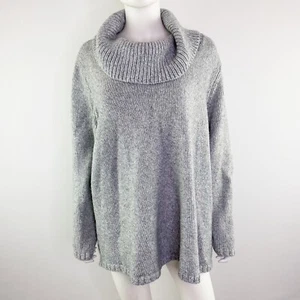 Lane Bryant Pullover Gr. 26/28 grau silber metallic Strick Rollkragen bequem neu - Bild 1 von 10