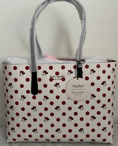 NWT Kate Spade NY Disney Minnie Mouse Large Tote Bag Parchment Multi PXR00430 - Picture 1 of 11