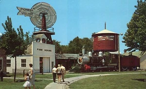 Windmill & Water Tower Pioneer Village Nebraska 1959 Advertising Postcard - Picture 1 of 2