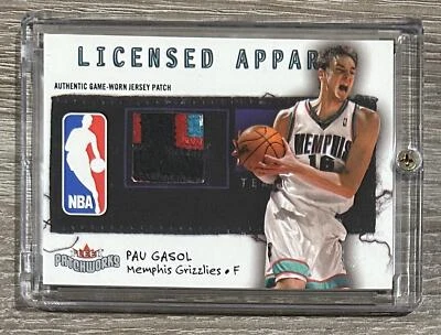 2003-04 Fleer Patchworks #LA-PG Pau Gasol Licensed Apparel Jersey Patch #/150 - Image 1 of 2