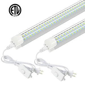 2FT LED Shop Light Fixtures Linkable T8 28W 2FT LED Tube Light Bulbs 6500K - Picture 1 of 7
