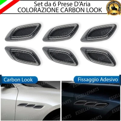 SET 6 PRESE D'ARIA SPORTIVE CARBON LOOK ADESIVE PER LAND ROVER DISCOVERY II - Immagine 1 di 4