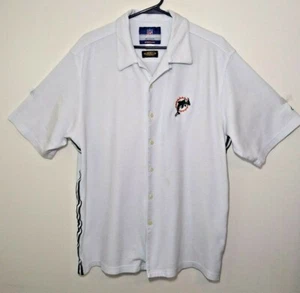 Camisa blanca manga corta NFL REEBOK Miami Dolphins para hombre grande mezcla de algodón - Imagen 1 de 6