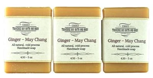 Ginger May Chang, all natural handmade soap, 3 bar pack.essential oil soap. - Picture 1 of 12