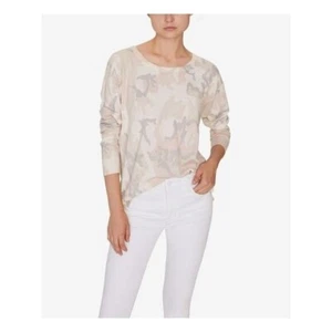 Sanctuary Womens Long Sleeve One Pocket Sweater Charming Camo Beige Size XL - Picture 1 of 3