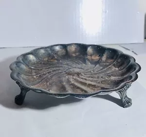Vintage Rogers Silver Co. versilberte Süßigkeitenschale mit Fuß 8" rund - Bild 1 von 10