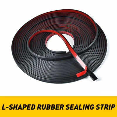 10M L-Shape Auto Car Door Seal Trunk Strip Weather Rubber Strip Edge Black Soft - Image 1 of 4