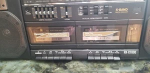 Vintage Panasonic RX-CT800 AM/FM Dual Cassette Boombox Both Cassettes Work - Picture 1 of 11