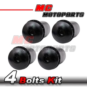 4pcs Black Windscreen Bolts Wellnuts Set For Suzuki GSX650F 2008-2013 12 11 10 - Picture 1 of 1