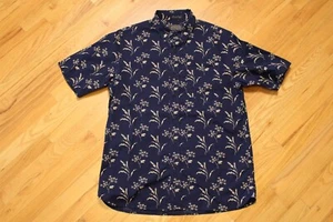 Pendleton Short Sleeve Shirt Design by Thomas Kay Large Brand New Floral Navy - Picture 1 of 5