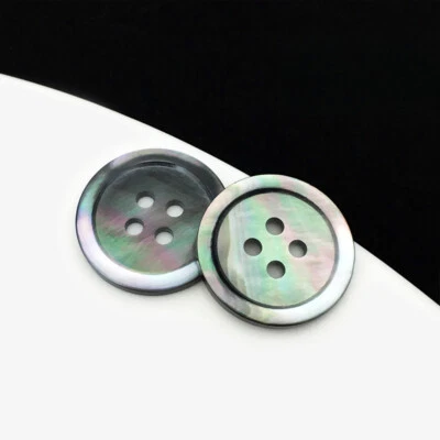 5X Natural Shell Buttons Fastener 2/4 Holes 15/20/20mm for DIY Shirt Button Sew - Image 1 of 4