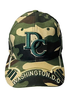Gorra de Cazador Washington DC City Gorra de Pelota, Verde y Marrón Camuflaje Ajustable Nueva Sin Etiquetas Foto 1 de 4