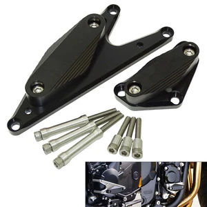 Black Engine Guard Slider Pad Protector For SUZUKI Bandit GSF 650 Katana GSX650F - Picture 1 of 6