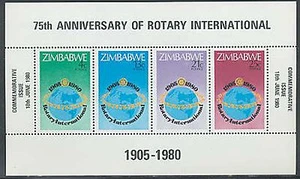 ZIMBABWE, Sc #432a, MNH, 1980, S/S, Rotary International, 75th Ann. - Picture 1 of 1