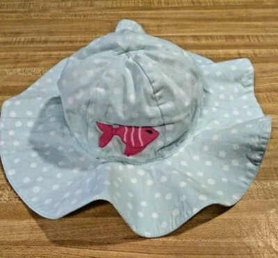 Gymboree Bebé Niña Talla 2t-3T 100% Algodón Verde Lunares Bordado Pez Sombrero Foto 1 de 2