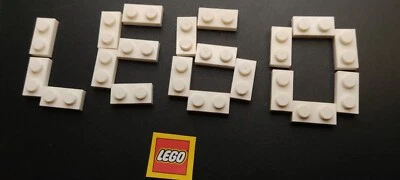 LEGO 10 x Basisplatte 1x2 weiß white basic plate 3023  - Bild 1 von 2
