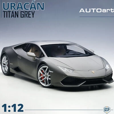 Modellino LAMBORGHINI HURACAN LP610-4 Grigio Titan Scala 1:12 Apribile AUTOArt - Immagine 1 di 4