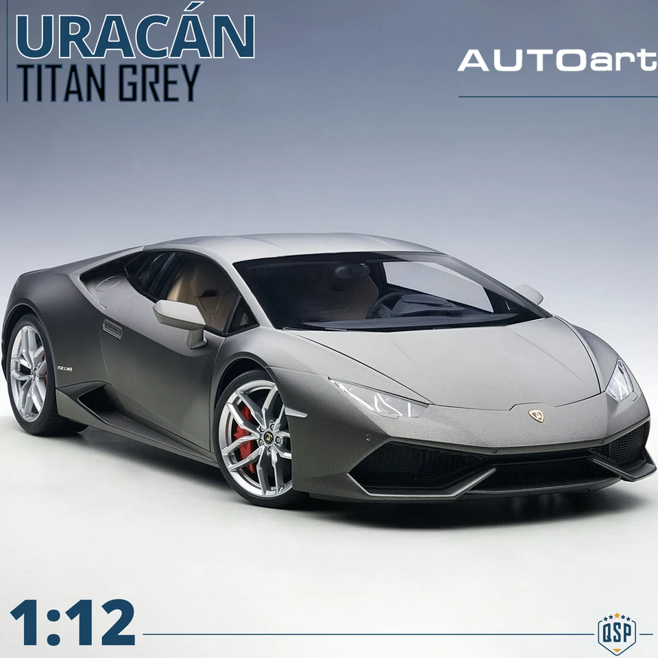 Modellino LAMBORGHINI HURACAN LP610-4 Grigio Titan Scala 1:12 Apribile AUTOArt - Immagine 1 di 4