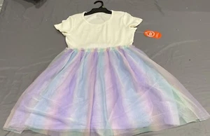 New Girls Short Sleeve Tutu Dress Size XLG (14-16) - Picture 1 of 3