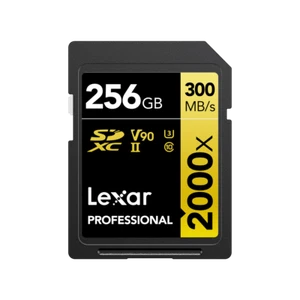 Lexar 256GB Carte SDXC Professional 2000X Uhs-Ii U3 V90 - Photo 1 sur 5