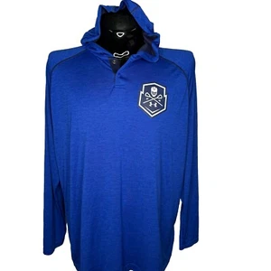 UNDER ARMOUR Lacrosse Hoodie Langarmshirt Herren XL blau HeatGear Workout LAX - Bild 1 von 9