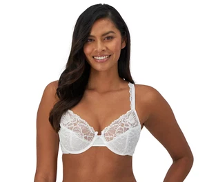 Bali Lace Desire Full-Figure Underwire Bra DF6543 - White - Size: 40DD - Picture 1 of 3