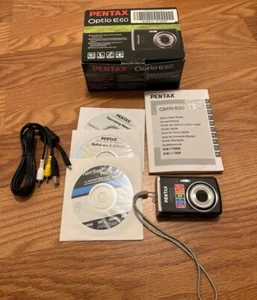 Pentax Optio E60 10.1 MP Digital Camera & Video w/ Plug & Manuals and software - Picture 1 of 9