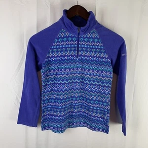 Columbia Size M 10/12 Girls Jacket Quarter Zip Fleece Long Sleeve - Picture 1 of 12