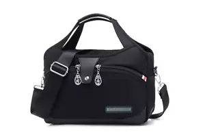 Sac à Main Femme Bandoulière - Tissu Oxford Imperméable - Noir - Imagen 1 de 4