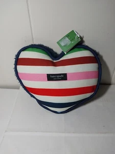 Juguete masticable Kate Spade aventura en forma de corazón a rayas chirriante perro nuevo con etiquetas - Imagen 1 de 5