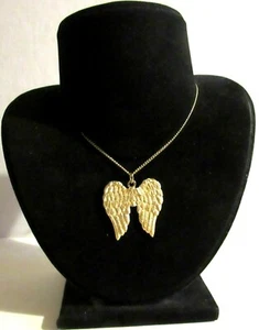 #P12) ANHÄNGER ENGELSFLÜGEL VERGOLDET HALSLOS KETTE MODESCHMUCK - Bild 1 von 2