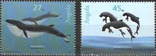 Timbres Faune marine Cétacés Baleines Angola 1557/1558 ** de 2003 (71742EW) - Photo 1/1