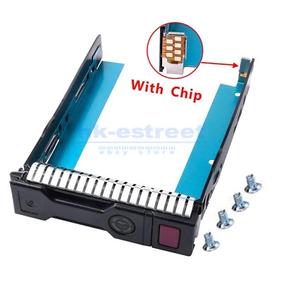 3.5" LFF SAS SATA Hard Drive Tray Caddy For HP ProLiant DL380 DL360 G10 W/Chip