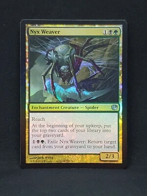 Nyx Weaver LP Foil MTG Journey into Nyx 153/165 B/G Ench Creature Delve EDH 002 - Image 1 of 2