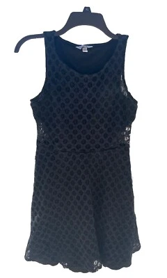 Vestido soprano para mujer negro de encaje sin mangas línea A talla S  Foto 1 de 3