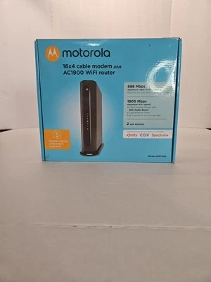 Motorola AC1900 Cable Gateway Modem Mesh Compatible Black Model MG7550  - Image 1 of 4