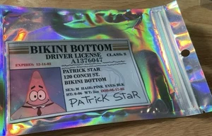 Patrick Star Führerschein Aufkleber holografisch wasserdicht Vinyl Kreativ Decal - Bild 1 von 4
