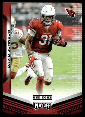 2019 Panini Playoff Red Zone David Johnson Arizona Cardinals #188 - Image 1 of 2