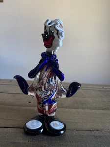9,5" Murano Glas Clown mundgeblasene Glasfigur - Bild 1 von 13